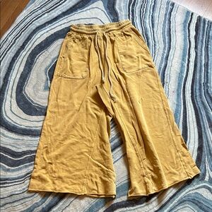 Easel Mustard Wide-Leg Pants